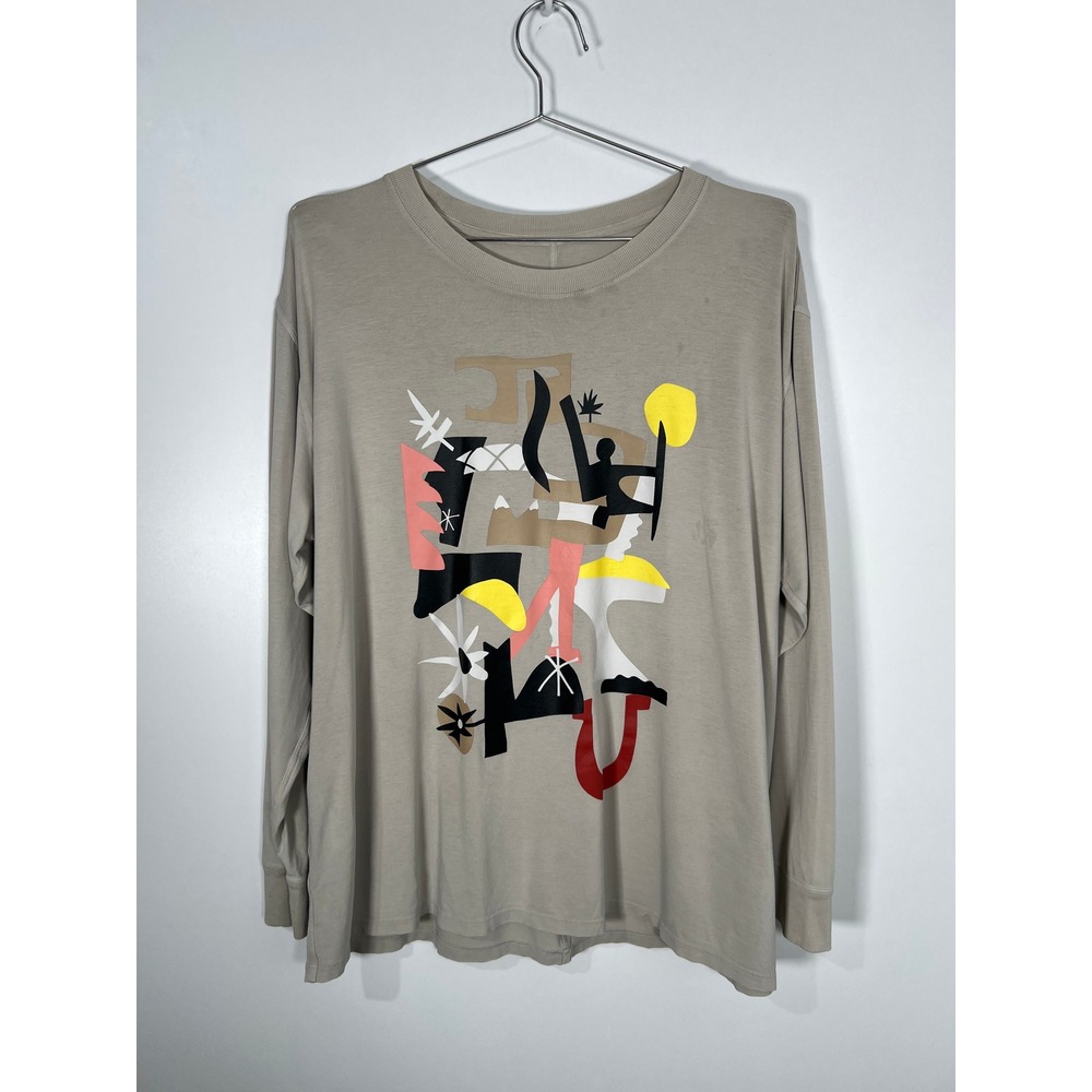 Lululemon x Justin Broadbent Team Canada Beige Graphic Long Sleeve Shirt XL